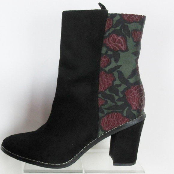 Dr. Scholl's Shoes - DR SCHOLLS VAULT Black Floral Ankle Boots 7.5 M US